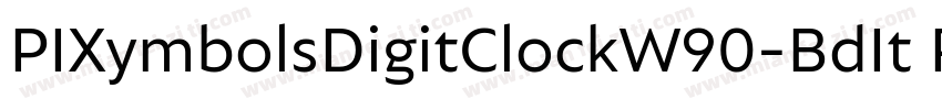 PIXymbolsDigitClockW90-BdIt Regular字体转换